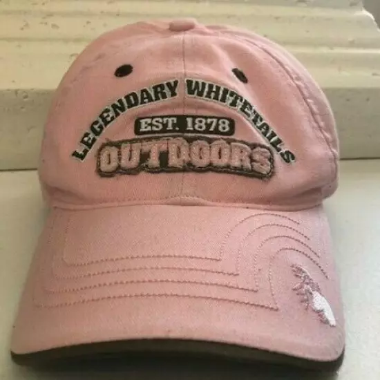 Pink Baseball Cap Legendary Whitetails, Original Gear Outdoors Hat Velcro fitted