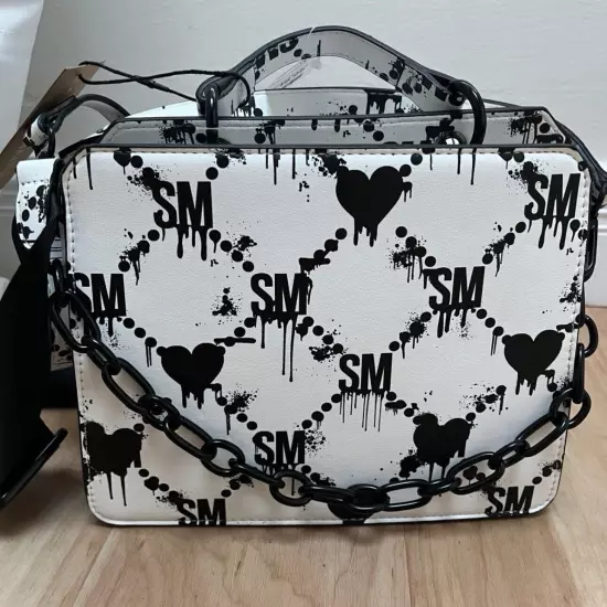 NWT Steve Madden Bevelynh Satchel Halloween Editon White And Black