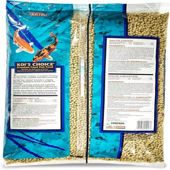 Koi'S Choice Koi Floating Fish Food, 10 Pound 35% protein, fish meal 