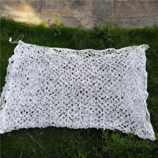 2X3/3X3/3X4/4X5M White Camouflage Mesh Net Sun-shade Outdoor Hunting Camping 