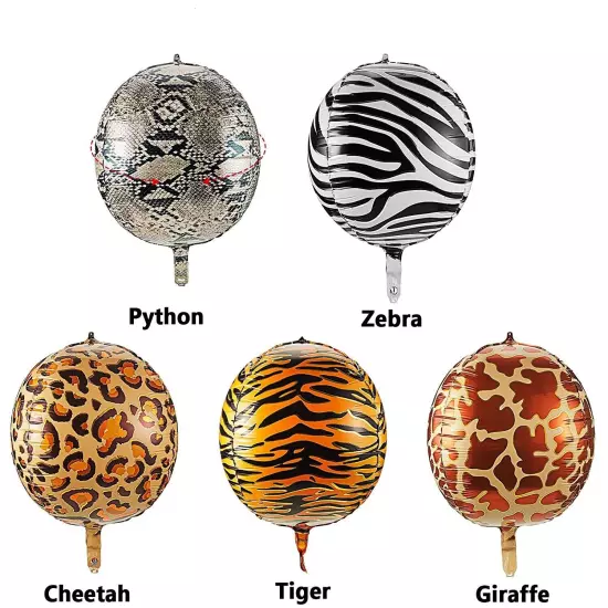 5x Jungle Animal Balloons Birthday Party Safari Theme Decorations