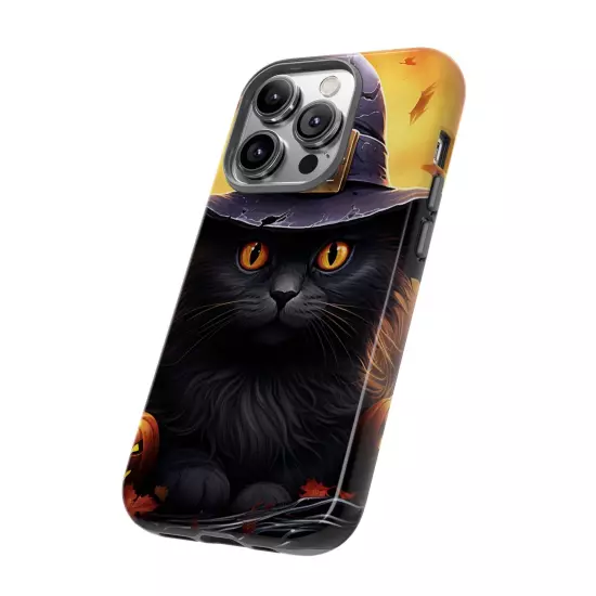 Custom Dual Layer Protective iPhone Case, Cat Witch