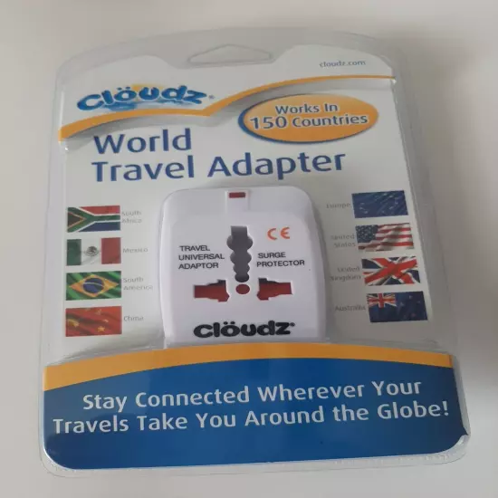 Clöudz World Travel Adapter "Works In 150 Countries" *NEW*