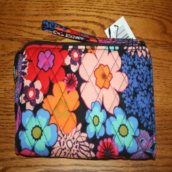 Vera Bradley FRONT ZIP WRISTLET wallet credit card holder case clutch travel NEW