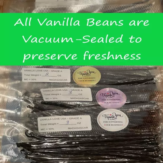 MADAGASCAR Gourmet Vanilla Beans- Grade A (Why Pay More?)