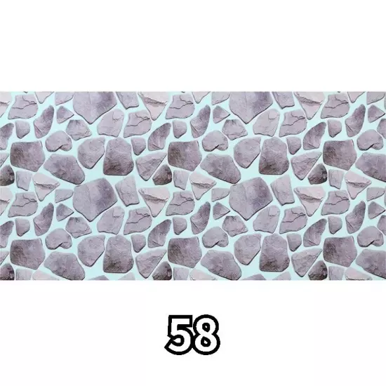 1pc Fish Tank Bottom Sticker 3D Stone Pattern Aquarium Background Poster Picture