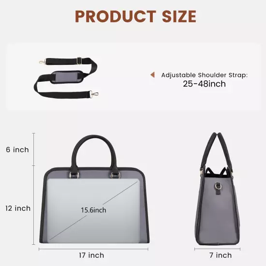 LOVEVOOK Laptop Bag for Women Canvas Laptop Tote Bag Large Capacity Work Bags...