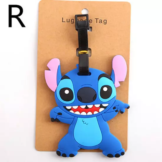 160 Styles New Disney Mickey Stitch PVC Baggage Backpack Suitcase Luggage Tags