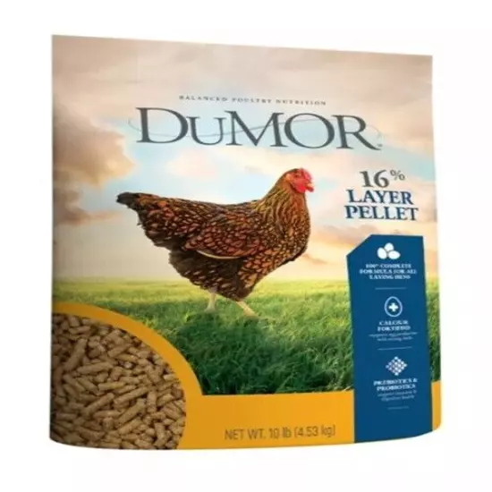 DuMOR 16% Layer Pellet Poultry Feed 10 or 50 LBS