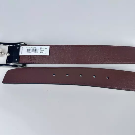 Robert Graham Mens Reversible Leather Baker Belt Black Brown RG306085 Size 40