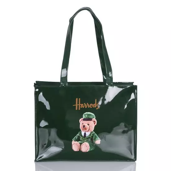 Women PVC Waterproof Shopping Storage Harrods London Shoulder Bag Large Handbags