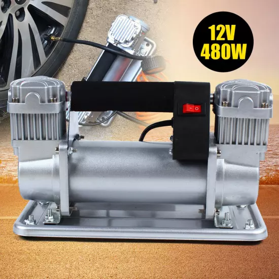 12V Portable Heavy Duty Car Tyre Air Pump Air Compressor Tire Inflator 150 PSI