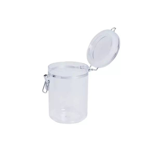 Connoisseur Durable Clear Acrylic Airtight Canister 1.8 Litre with Chrome Clip