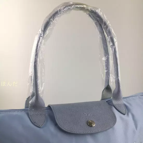 LONGCHAMP Le Pliage Green Shoulder Bag L Sky Blue