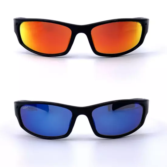 Mens Wrap Around Fashion Sunglasses Fishing Golf Running Sport Glasses[Blue]