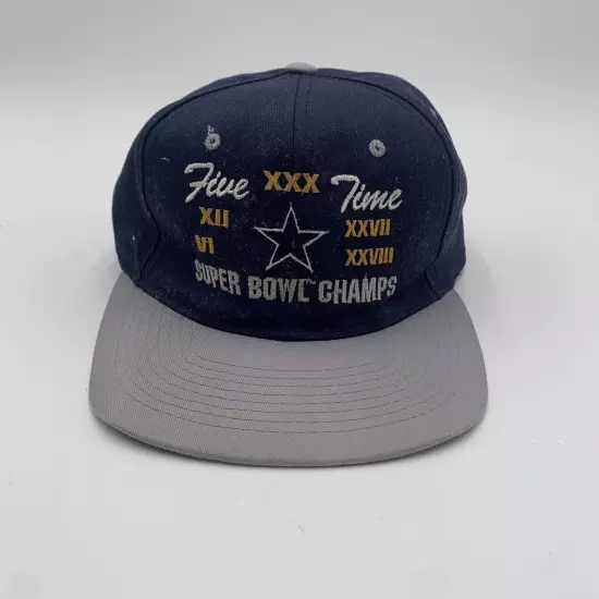 Vintage Dallas Cowboys Snapback Five Time Super Bowl Champs Hat