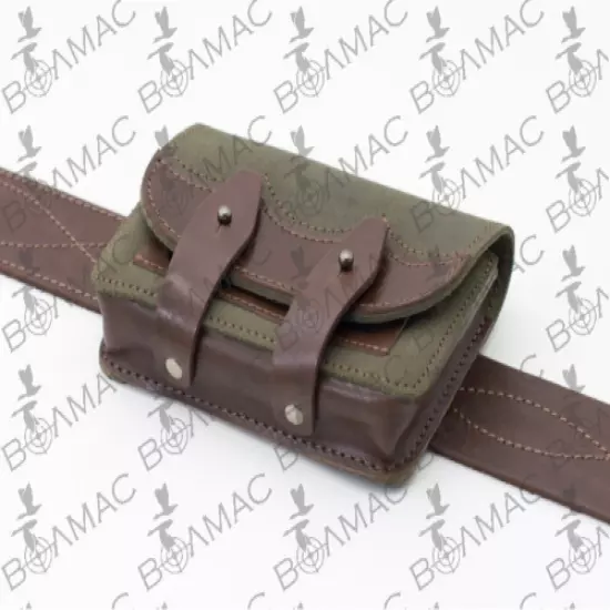 100% Leather COMBO Rifle/Shotgun Cartridge Holder Pouch Belt Ammo 12 Shells. XD1