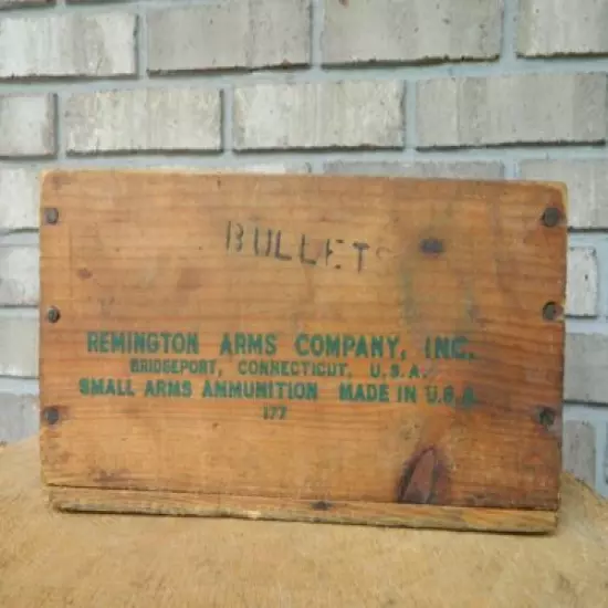 Rare Vintage Remington .177 Cal. Pellet / BB Wood Shipping Box / Crate, Small!