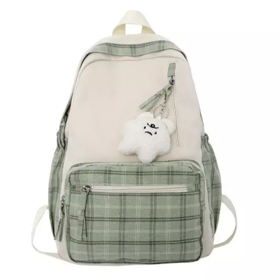 Girl Travel School Bag Book Backpack College Plaid Backpack Women Laptop Bag