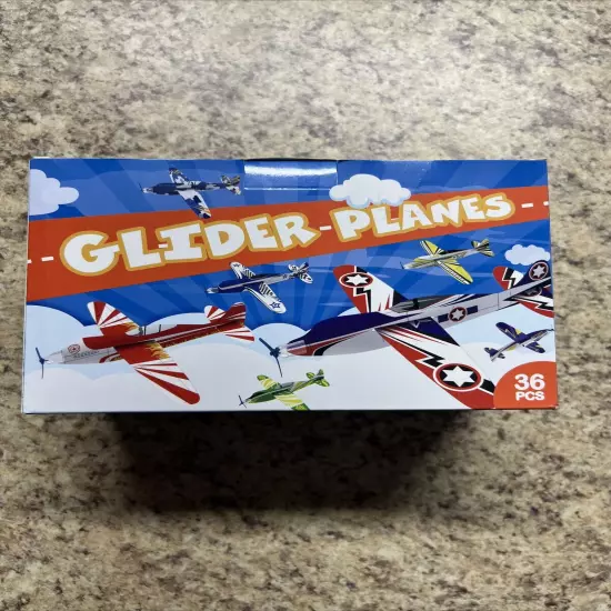 36pcs DIY Glider Planes Model Airplanes Kids Throwing Airplane Toy