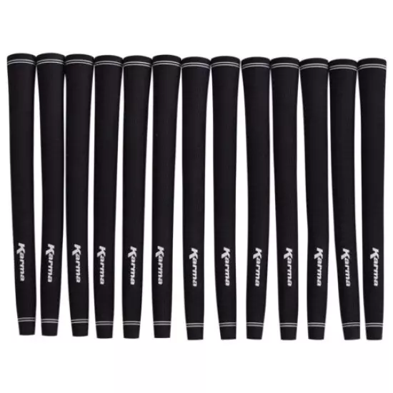 13 Piece Men's Midsize Golf Grips Pro Velvet Karma Black Mid size Grip Set Pack