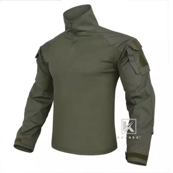 KRYDEX G3 Combat Shirt Long Sleeve w/ Elbow Pads Tops Army Ranger Green Airsoft