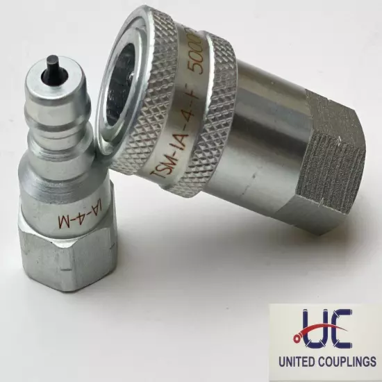 1/4 Hydraulic Quick Coupler /Coupling | ISO A 7241 | NPT | 4 Sets(Male & Female)