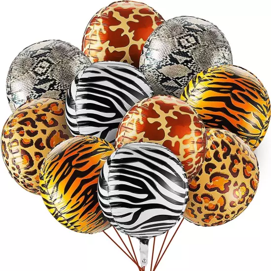 5x Jungle Animal Balloons Birthday Party Safari Theme Decorations