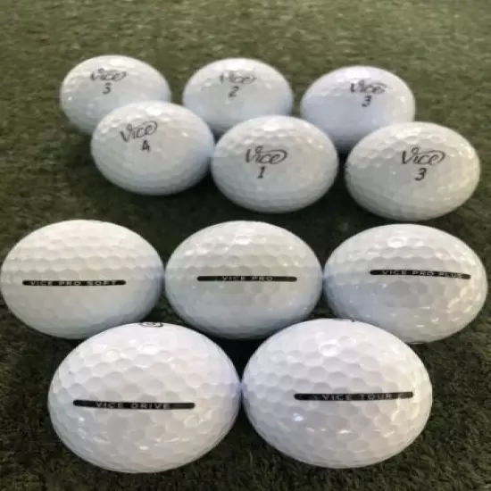 24 Vice Pro/Plus Tour, Drive Mix Assorted Golf Balls 5A/4A In Great Condition