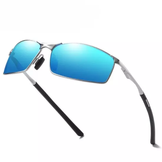 Rectangular Polarized Sunglasses Men Lightweight Outdoor Casual Glasses UV400