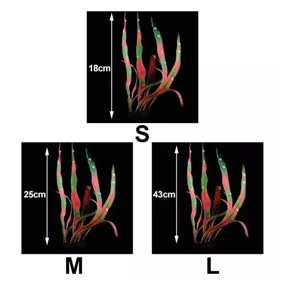 Aquarium Artificial Kelp Soft Silicone Plant Move with Water T7N7