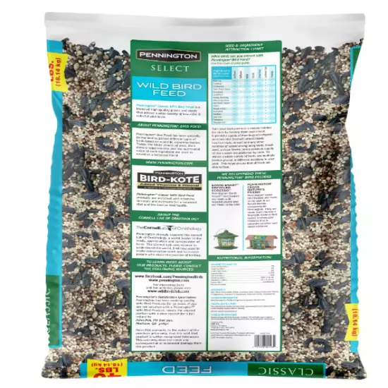 Pennington Classic Wild Bird Feed and Seed 40lb Bag Dry 1Pack