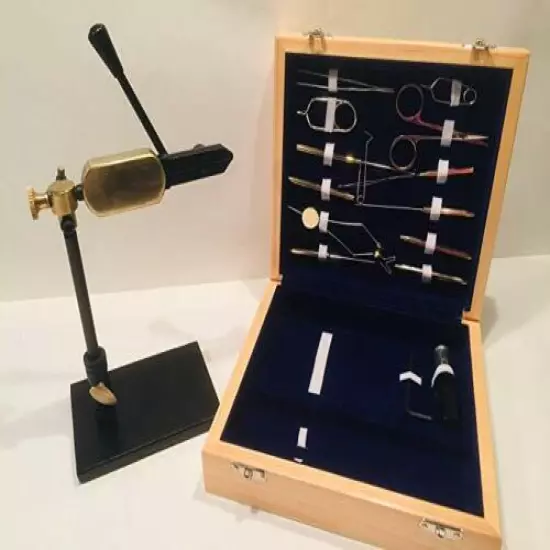 FLYCAST Rotary Fly Tying Vice and FULL SET of tools