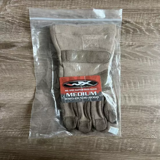 GI Wiley-X Tan Combat GEC (FROG) Gloves - Raptor Glove Tan SIze Medium