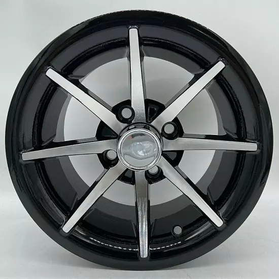 4 Pack - GOLF CART 12"x7" "Classic" ALUMINUM OFFSET WHEELS / RIMS 4x4 4x101.6mm