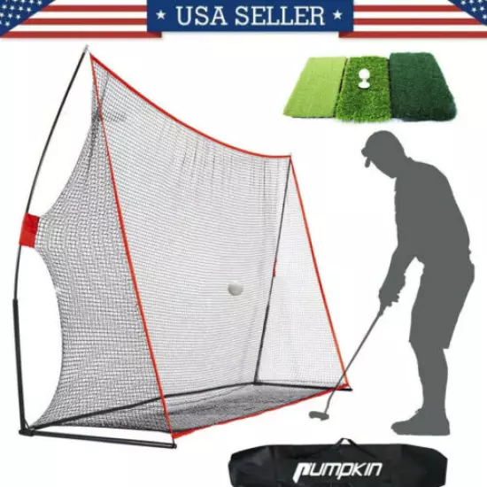 US Portable Golf Practice Net Hitting Driving Training Aids w/Carry Bag 10 x 7FT