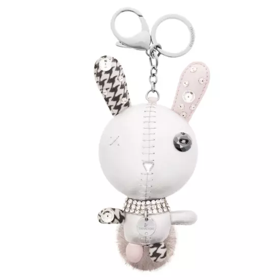 Swarovski Crystal Mathilde Bag Charm Rabbit, Gray, Stainless Steel 5020921