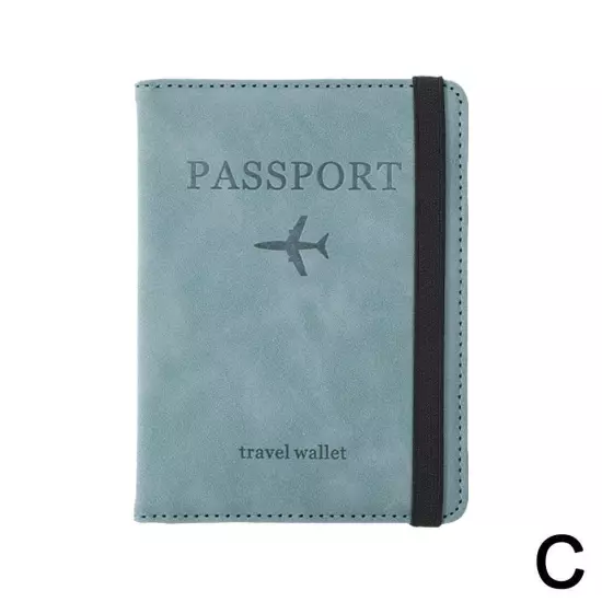 Passport Holder Protector Cover Wallet PU Leather Travel Wallet Block