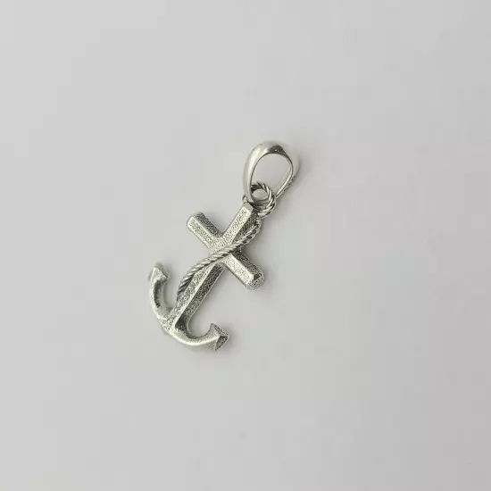 David Yurman Sterling Silver Wrap Maritime Anchor Pendant Amulet