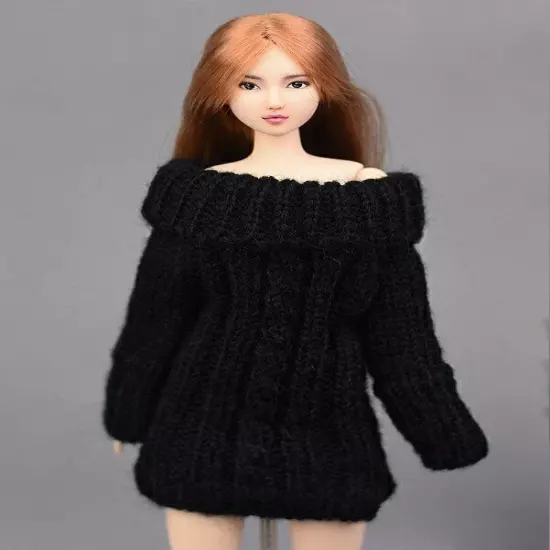 1:6 Accessories Knitted Handmade Sweater Top Coat Dress Clothes For 11.5" Doll