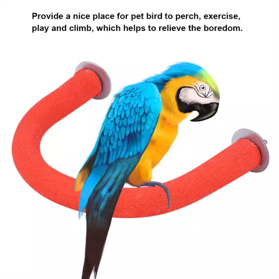  Pet Bird Rough Surfaced Wooden Perch Stand Rack Cage Toy For Beak LLI