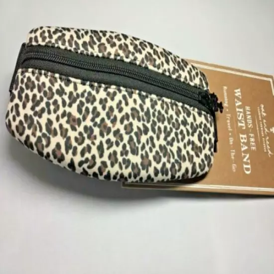 OAK AND REED WAIST BAND FANNY PACK HANDS FREE ANIMAL PRINT CHEETAH NIP