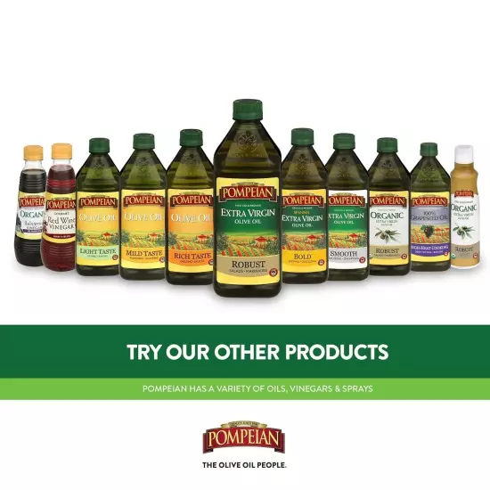 Pompeian Smooth Extra Virgin Olive Oil Naturally Gluten Free 16 FL. OZ., Single