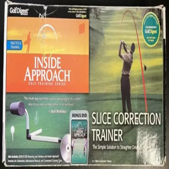 NEW Golf Digest Jim Sowerwine Inside Approach Slice Correction Trainer w/ DVD