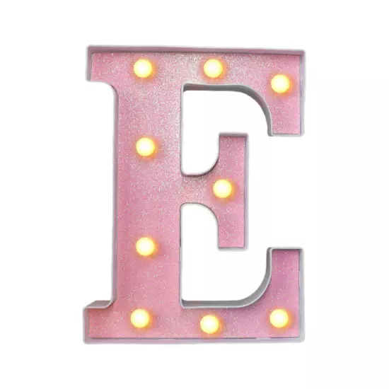 Led Light Up Letter,Pink Marquee LED Letter Lights 26 Alphabet,Lighted Letters A