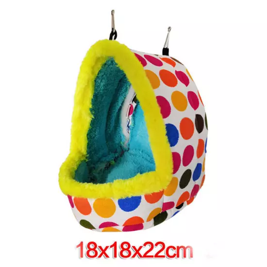 Pet Nest Plush Bird Cave Cage Warm Hanging Sleeping Bed Hut Tent Parrot Hammock