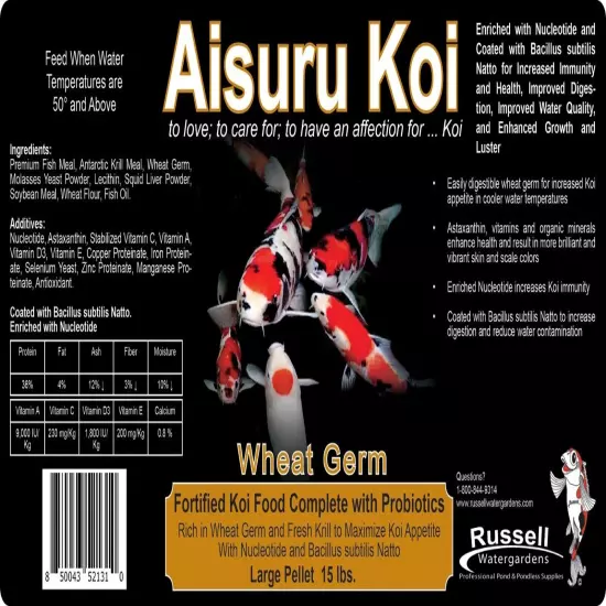 Aisuru Koi Wheat Germ Koi Food