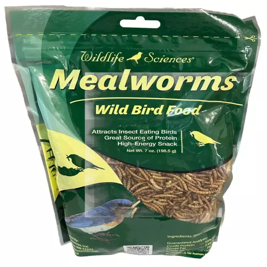 Wildlife Sciences "Mealworms" Wild Bird Food BB: 03/2025 (3 Bags)