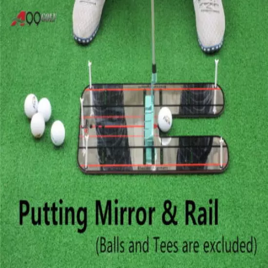 A99Golf Putting Mirror & Rail Alignment Practice Putting Training Aid Portable