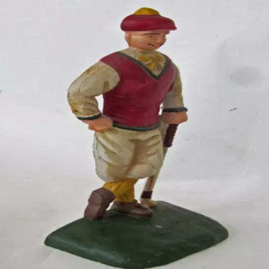 Vintage Cast Iron Victorian Men's Golfer Door Stop & Bookend (2)